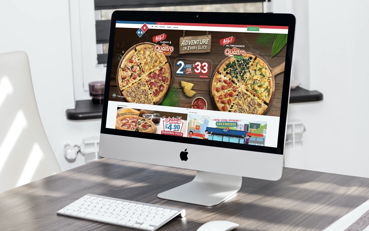 Domino's Pizza Malaysia and Singapore modern website development